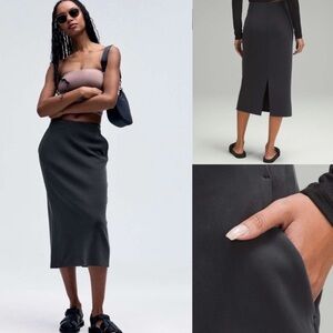 Lululemon Soft-steam high waist midi skirt